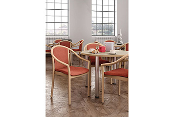 Silla de madera maciza para restaurante, pasteleria, bar, pub, pizzeria