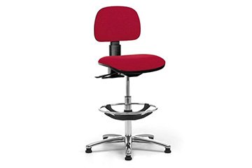 Taburete con asiento acolchado para oficina y zonas de trabajo Saloon