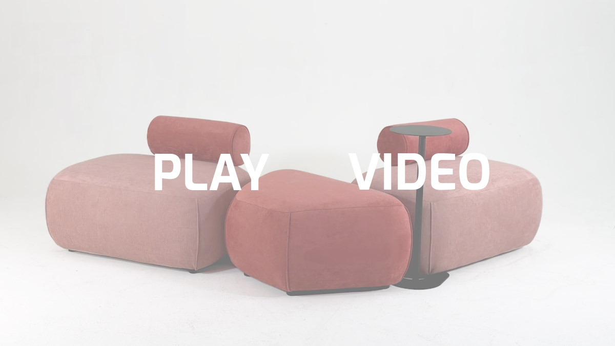 Pouf con code modular y diseno informal para open-space | Nodo by Leyform