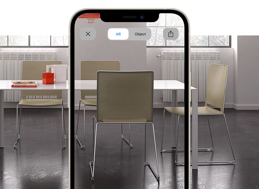 silla apilable de sala cursos y formacion con realidad aumentada I-Like