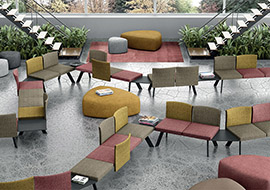 banco modular para salones publicos open-space Ola